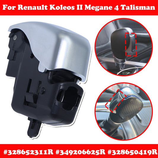 for Renault Koleos Megane 4 Automatic Gear Shift Knob Replacement Button Chrome