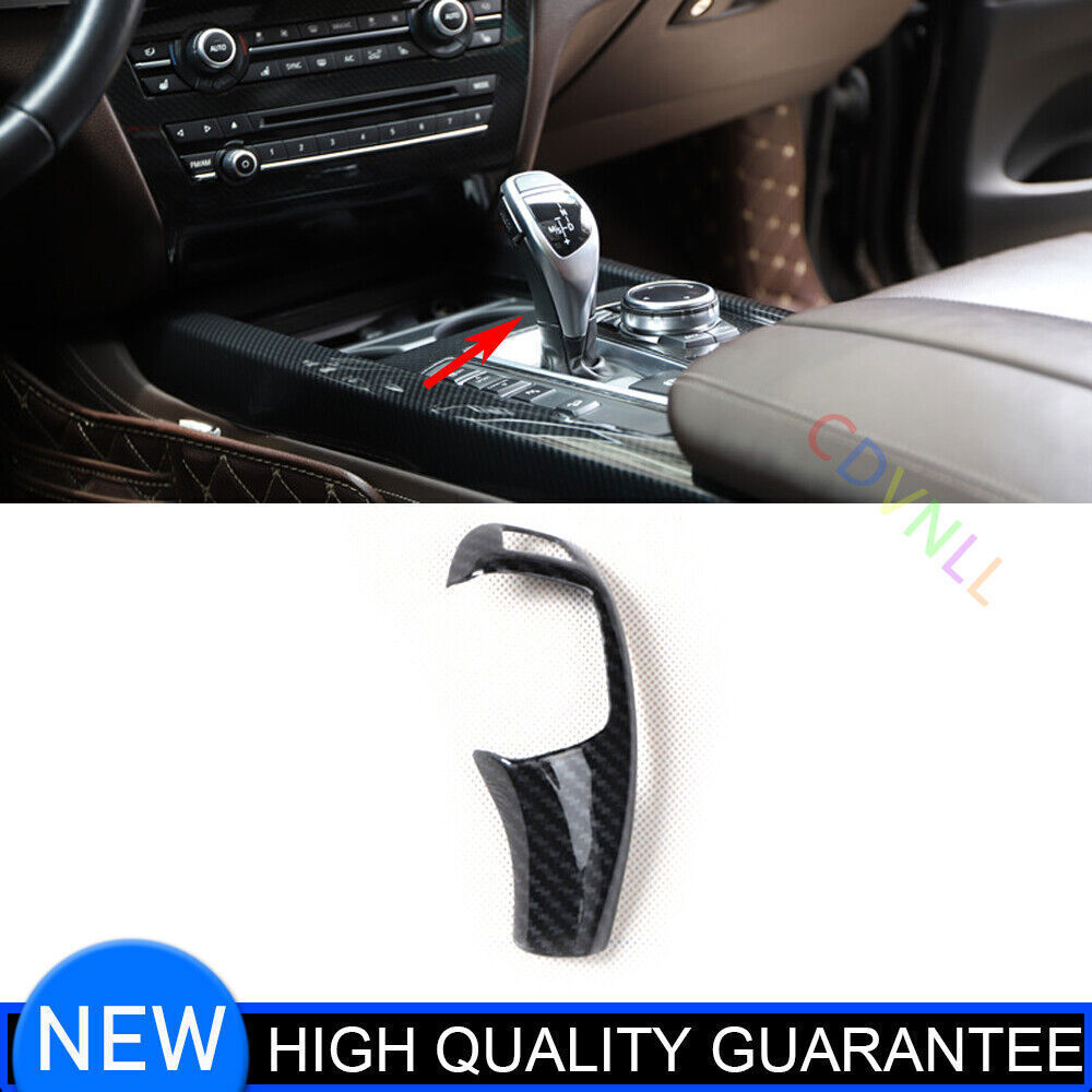 for BMW X5 2014-2018 Carbon Fiber Look Inner Gear Control Shift knob Cover Trim