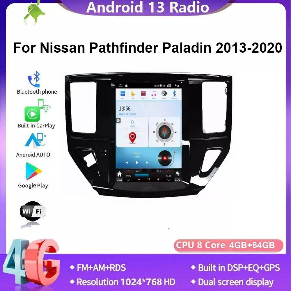 10.4 for Tesla Android Car Radio Stereo for Nissan Pathfinder 2012-2020 GPS Navi