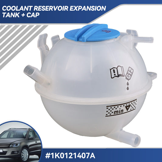 Coolant Tank Reservoir W/ Cap for Audi A3 Q3 for VW for Golf for Tiguan for Passat CC 1K0121407A Q