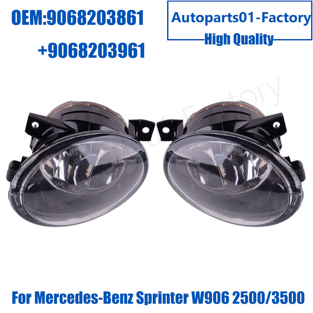 1Pair Front Fog Light Lamp Without Bulbs for Mercedes Sprinter W906 2500/3500