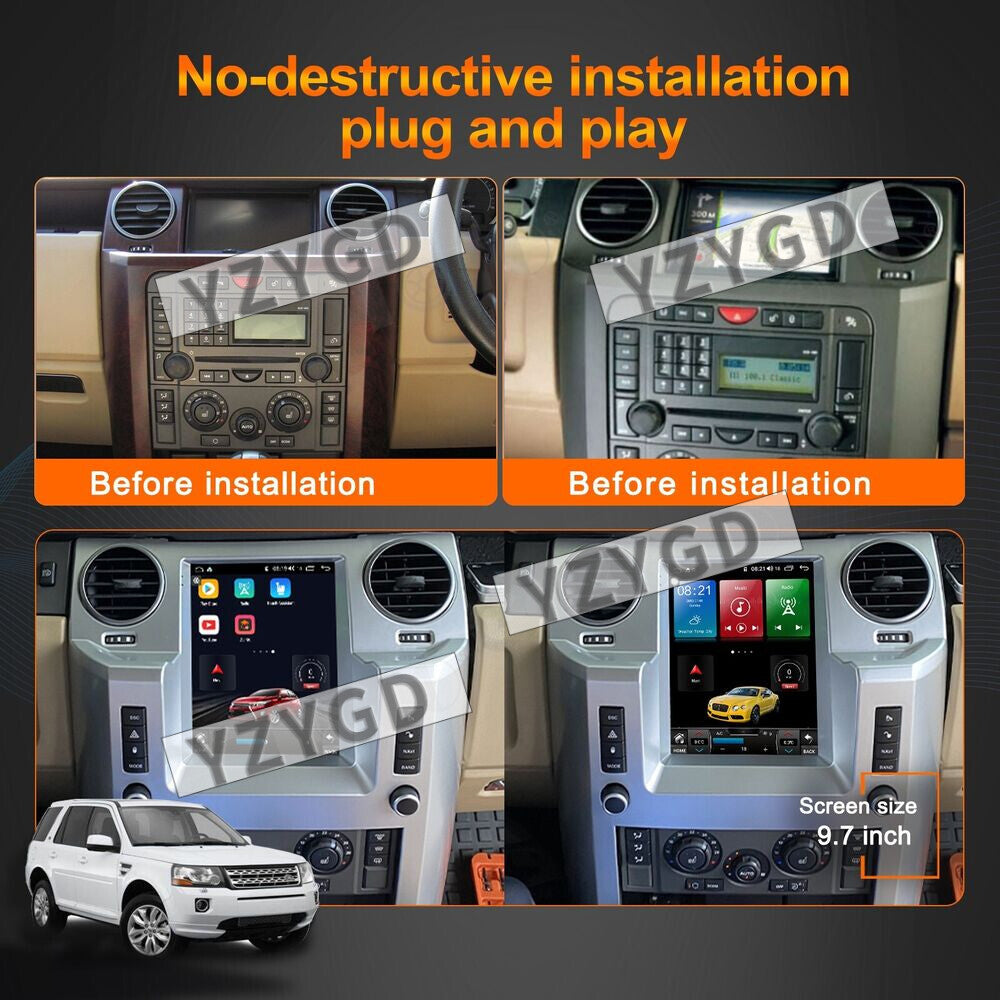 Car Radio Carplay Stereo Screen GPS for Land Rover Discovery 3 LR3 2003-2011