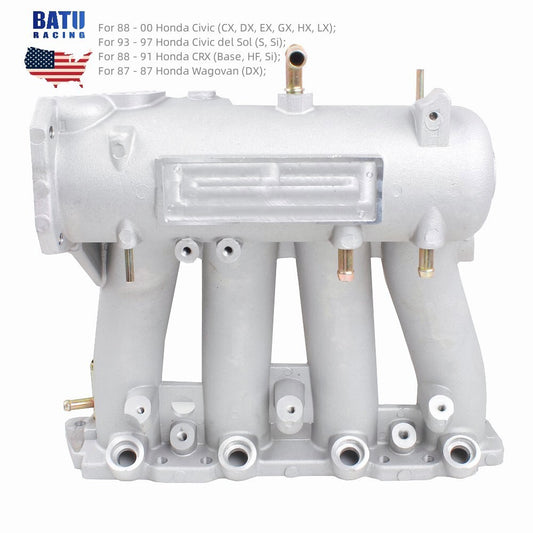 Silver Intake Manifold Fit for Honda for Civic CRX 1988-2000 Del Sol SOHC D Series