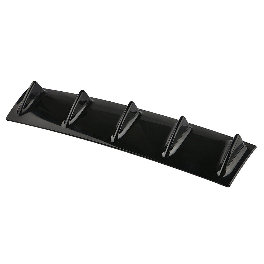 5-fin rear bumper lip diffuser shark fin translucent gloss 23 x 6