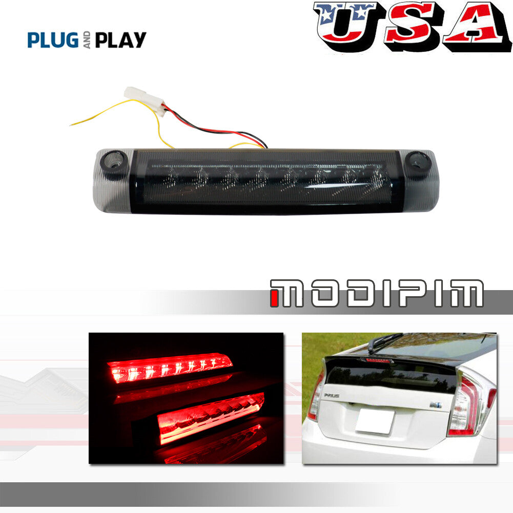 3D LED Tube Red LED Smoked Third Tail Brake Light Assembly for 2012 - 2018 Prius V C- v