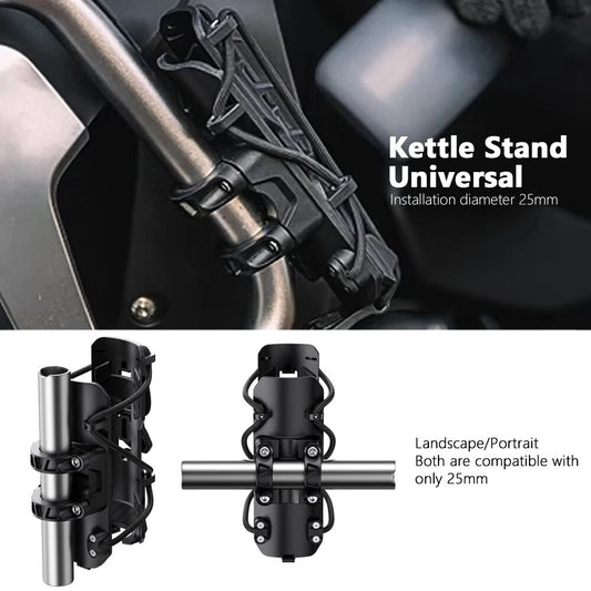 Universal Motorcycle Cup Stand 25mm Rod Water Bottle Holder Mount For 58-78mm