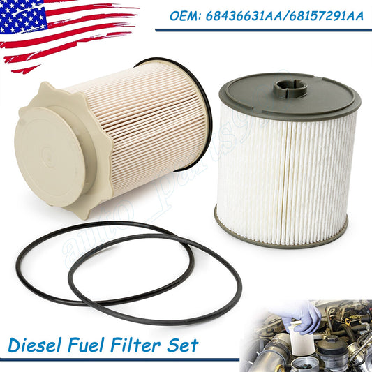 Diesel fuel filter kit for Ram 2500, 3500, 4500, and 5500 2019-2021, 6.7L liter, model number 684366331AA- n