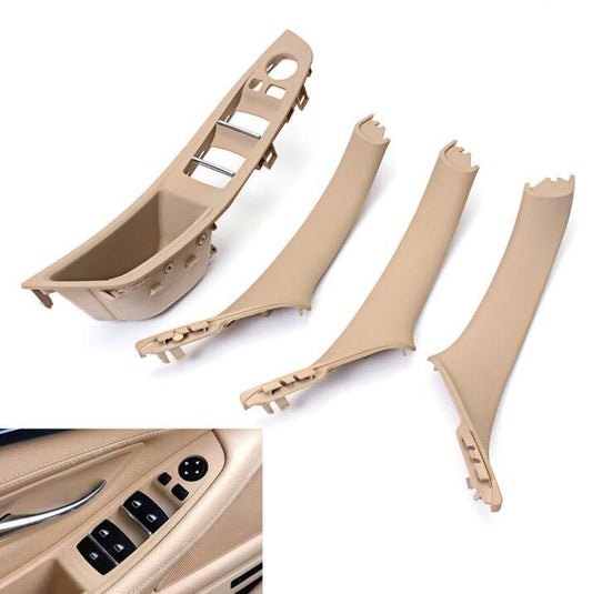 1Beige Door Handle Recessed Grip Switch Panel& Inner Door Trim Cover for F10 v