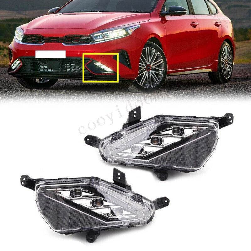 LED DRL front daytime running lights and fog lights are suitable for the 2022 for Kia Cerato K3.