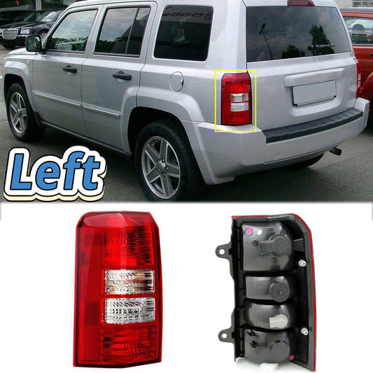 One-piece set of left rear brake light, turn signal taillight, and taillight suitable for Jeep Patriot 2008-2017.