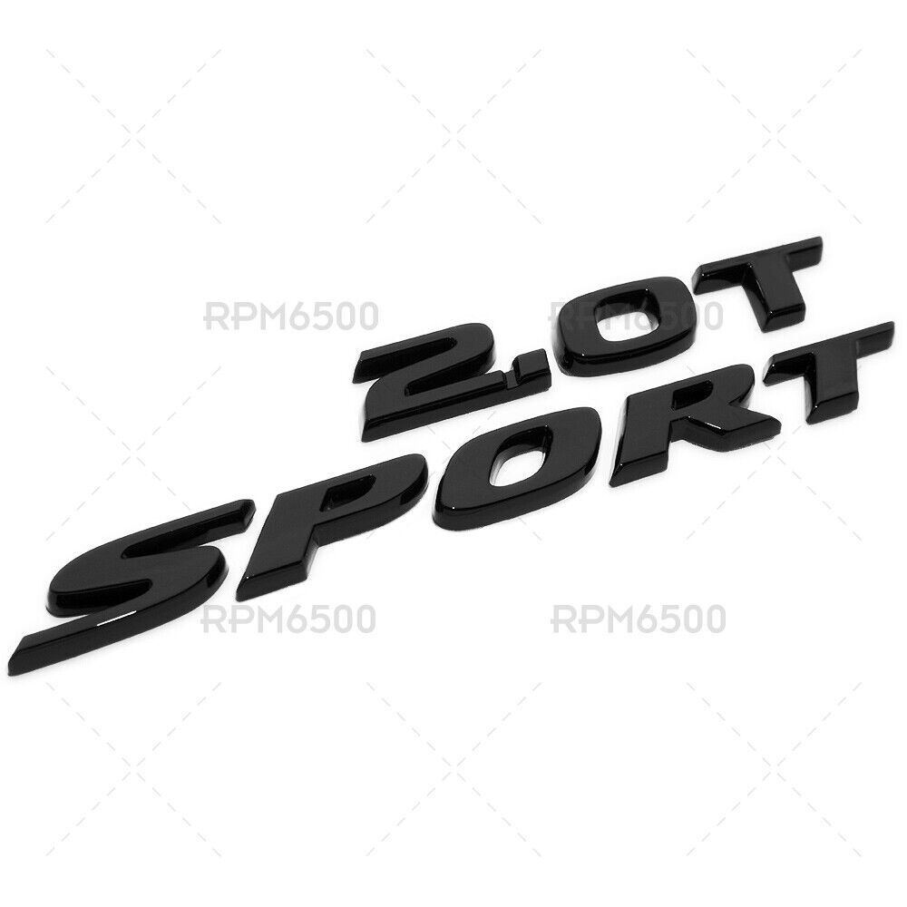 SET for Honda 2.0T Sport Luggage Rear Trunk Lid Logo Badge Nameplate Emblem Black
