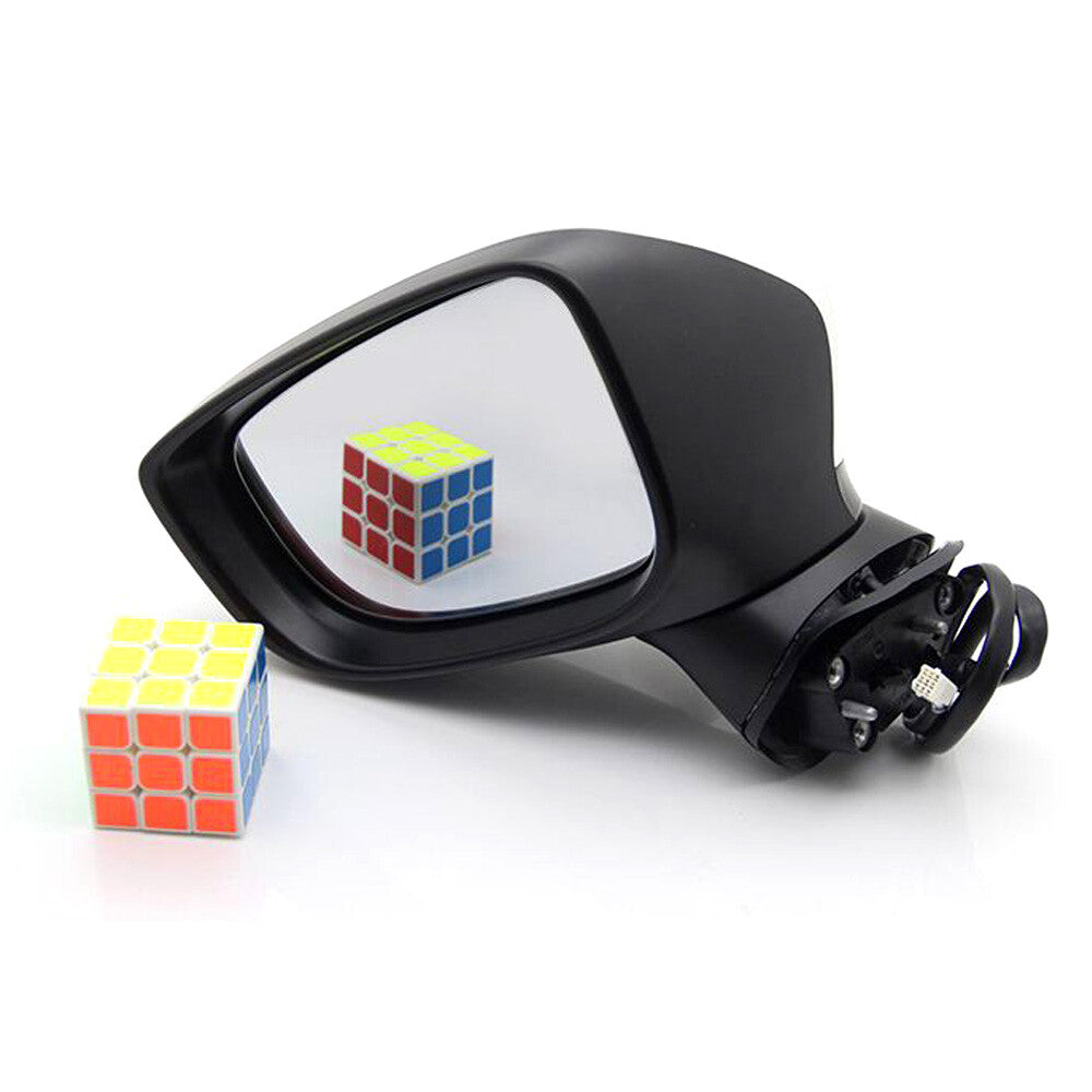 Side mirror driver left for Mazda 3 14-16 white power heated indicator light 8 wires - n