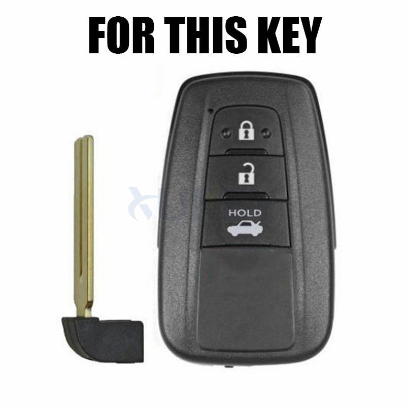 for Toyota Prado for Camry C-HR Prius Fob 3 Button Silicone Key Cover Remote Case AU
