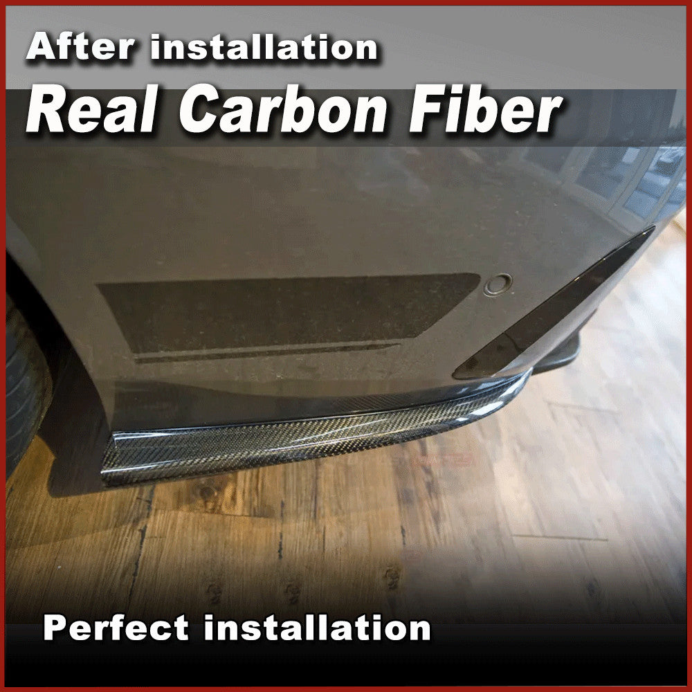 for Mercedes-Benz W205 C-Class C43 C63 REAL CARBON Rear Side Lip Splitter
