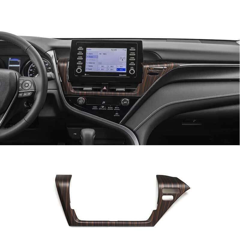 For Toyot@a for Camry 21-2023 Peach Wood Grain Middle Console Navigation Panel Trim n