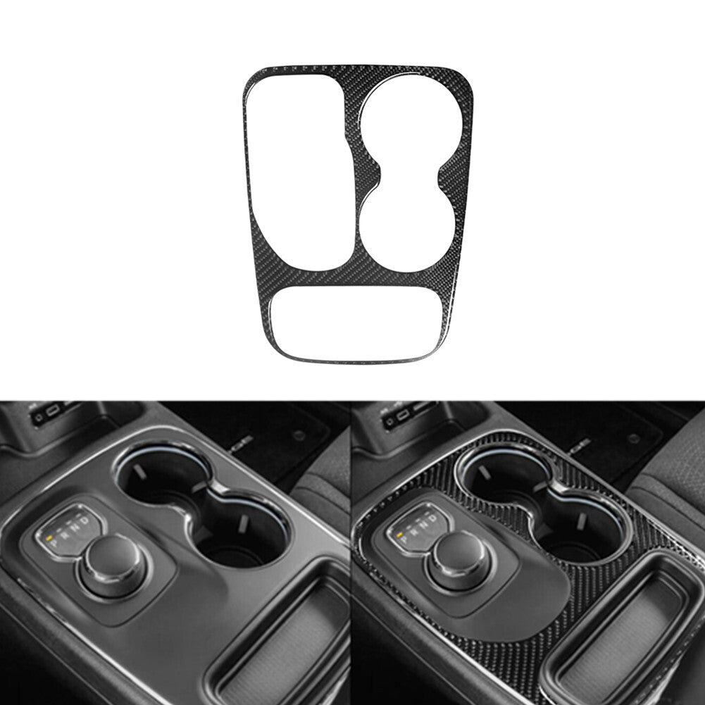 Red Carbon Fiber Front Armrest Box Above Cover Trim For Explorer 2020-2023 v