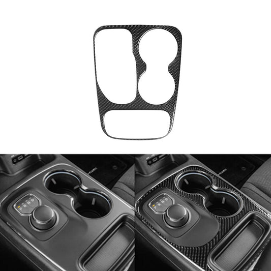 Red Carbon Fiber Front Armrest Box Above Cover Trim For Explorer 2020-2023 v