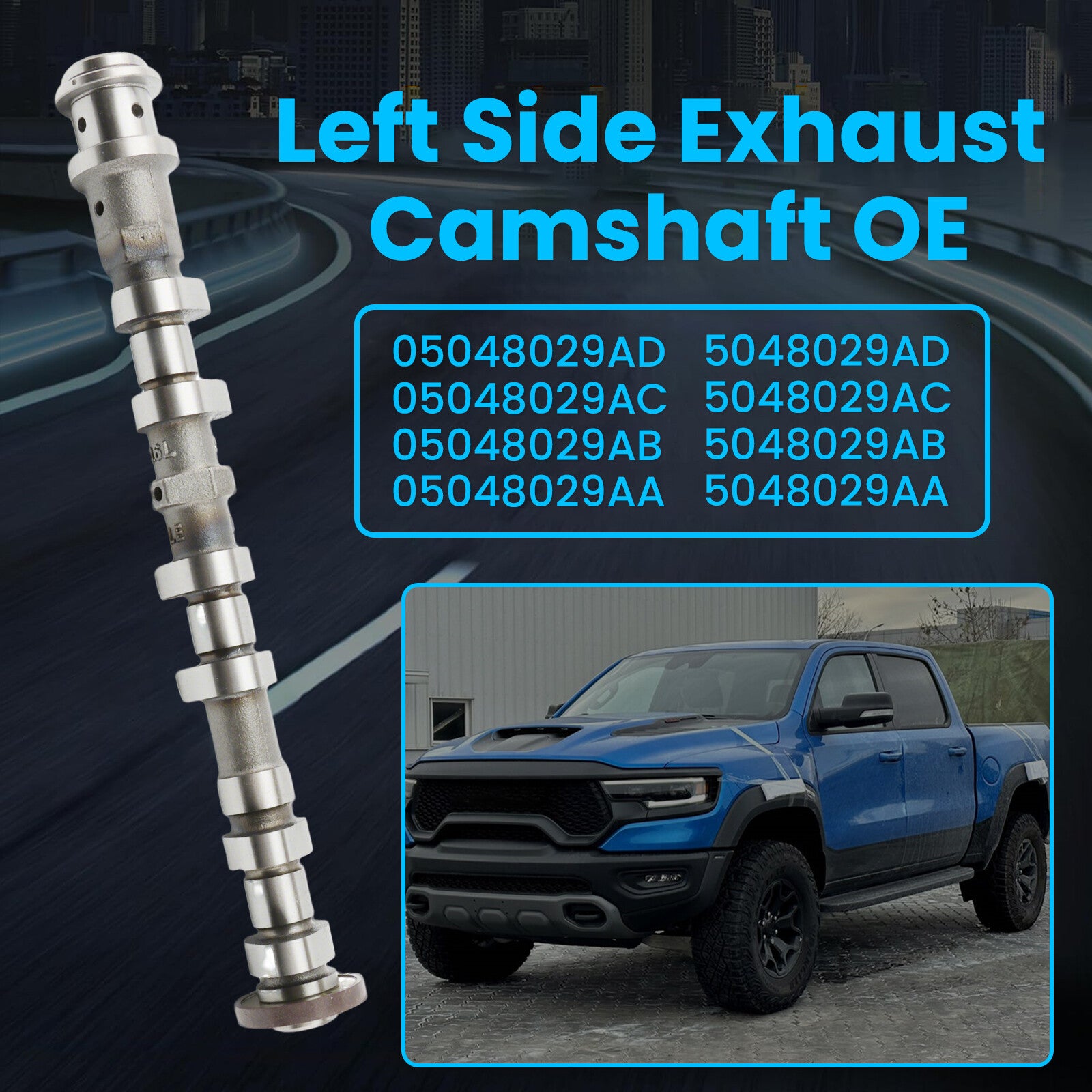 5048029AD for Chrysler for Dodge for Jeep for Ram 3.6L 2016-2024 Exhaust Camshaft Left Side
