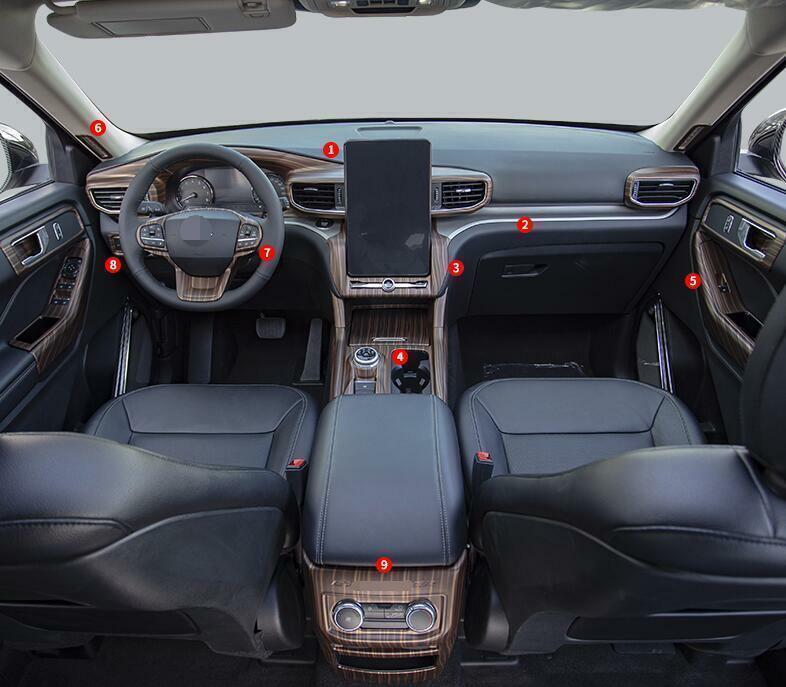 Headlight Switch Control Frame Trim for Ford Explorer 2020-2022 Matt Peach Wood