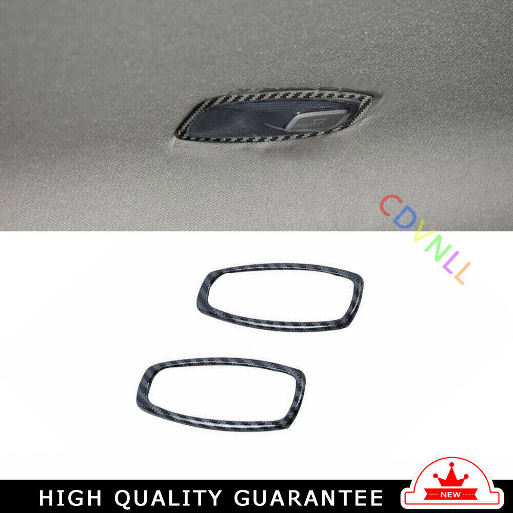 Rear Reading Lamp Frame Cover Trim 2PCS for Kia Carnival 2022-2023 Carbon Fiber