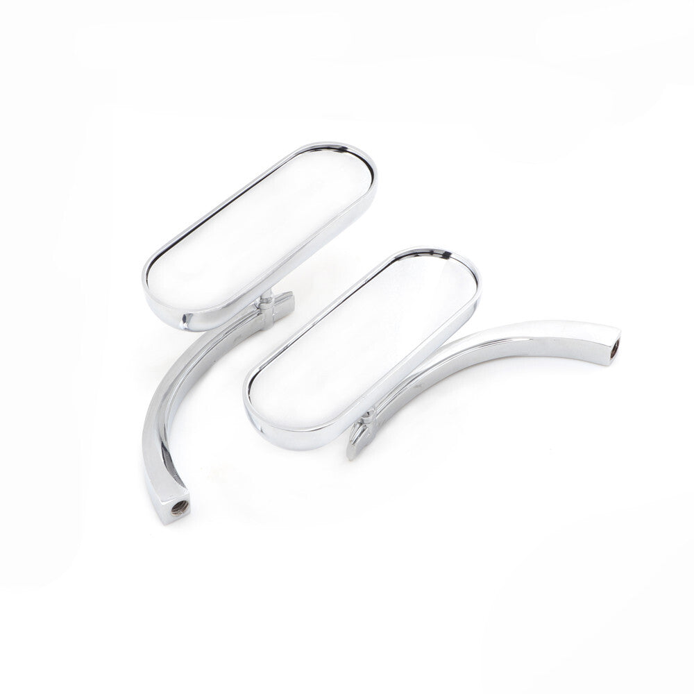 Chrome for Mini Oval Rearview Side Mirror for Kawasaki Vulcan 500/750/800/900/1500 Q