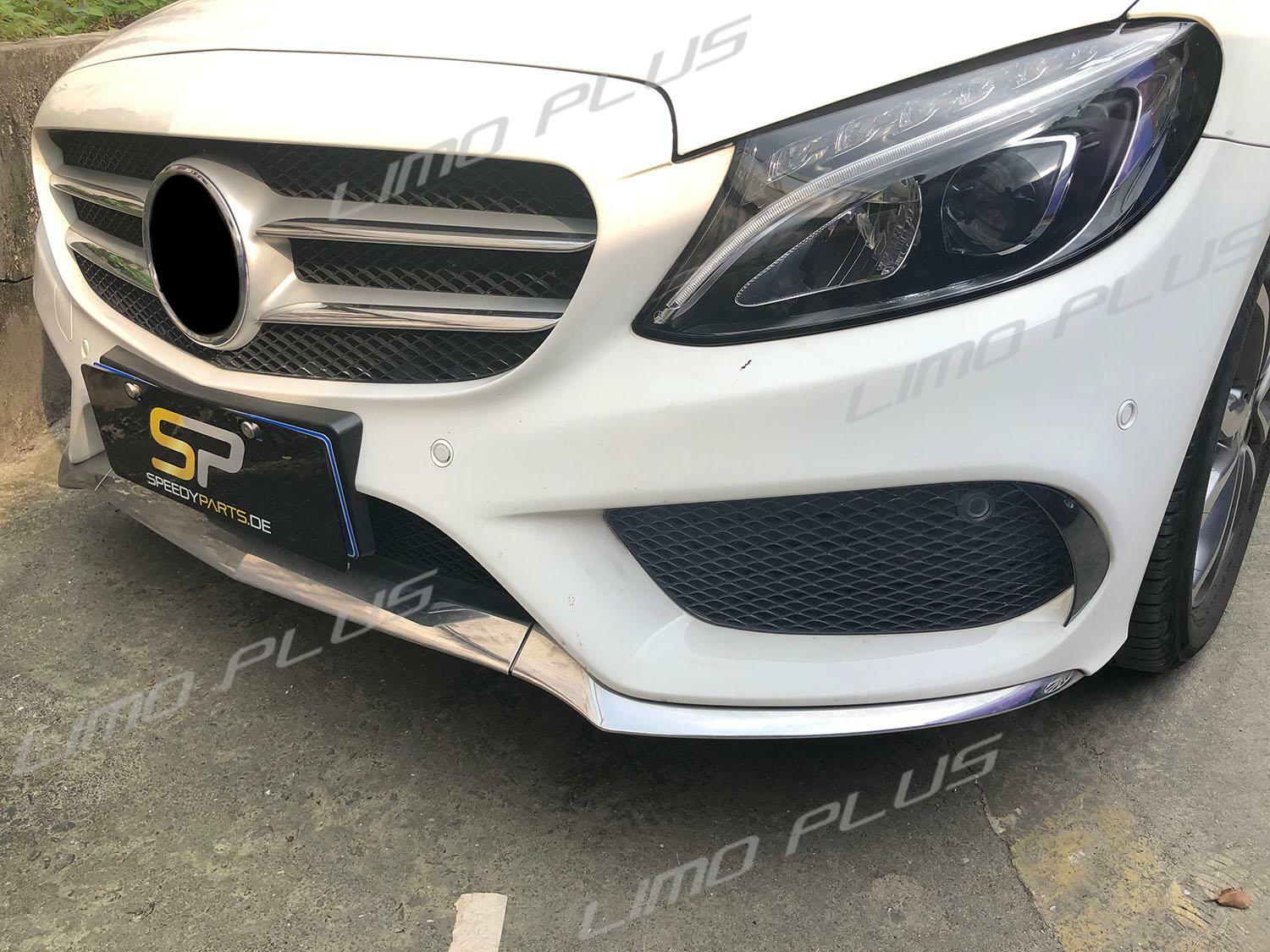 Black Front Canards Air Vent Cover Trim for Mercedes W205 Sedan C43 AMG 15-18 Q