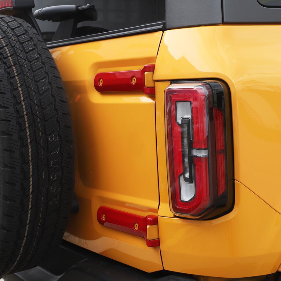 Fit For 2021-2024 Bronco ABS Red Rear Tailgate Spare Tire Hinge Cover Trim v