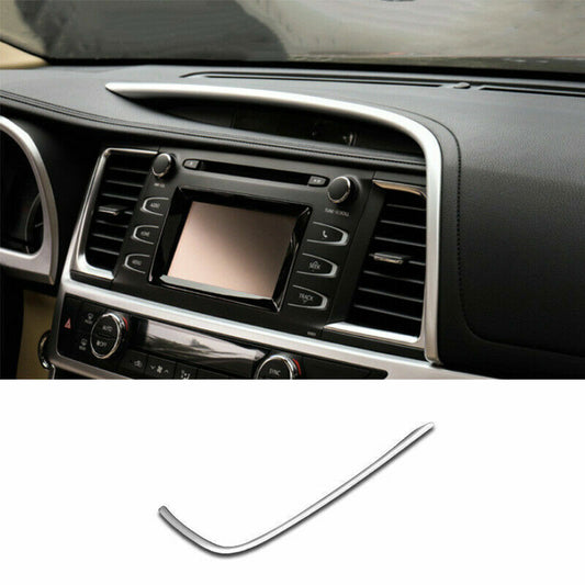 for Toyota Highlander 2014-2019 Silver Inner Console Dashboard Strip Cover Trim