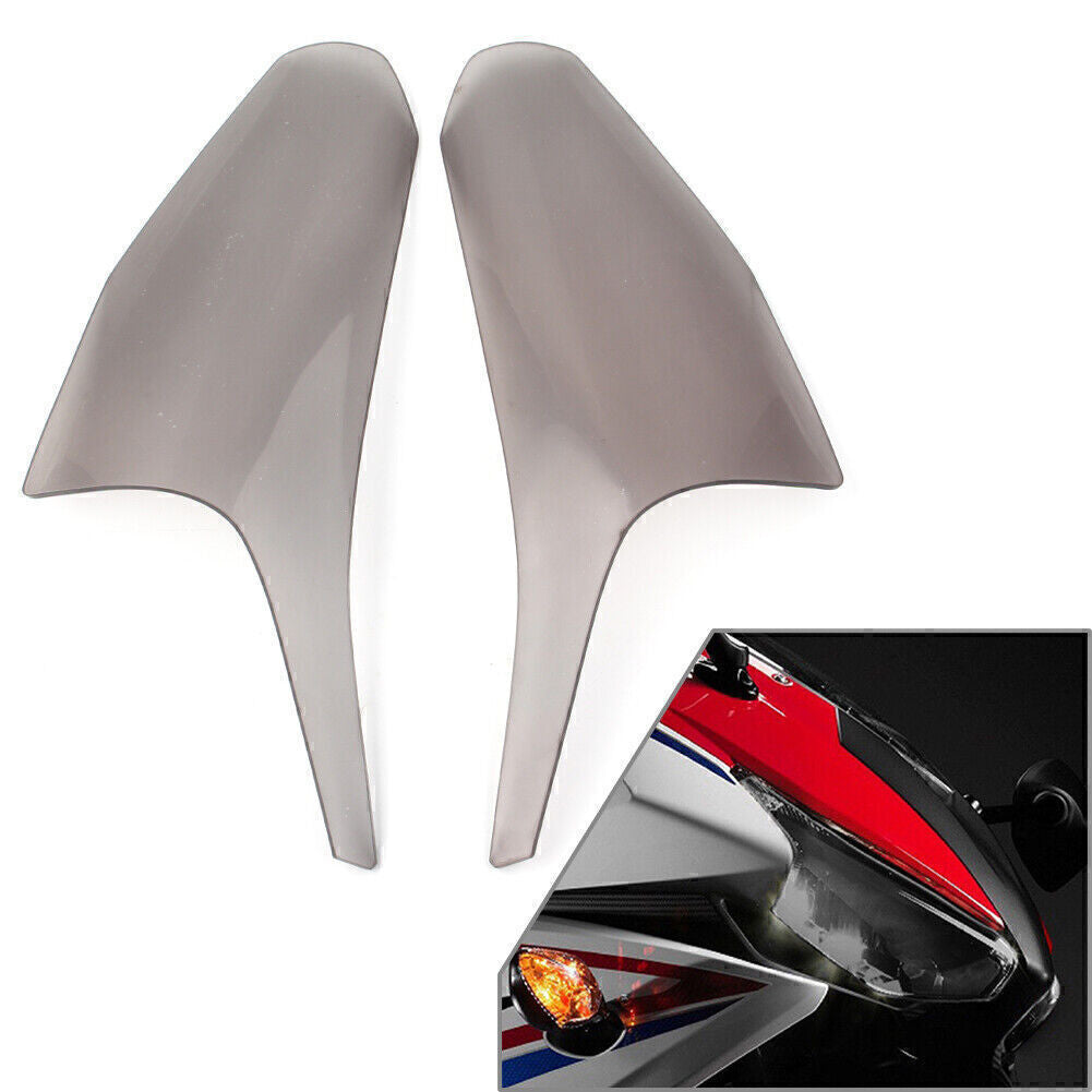 Smoke Front Headlight Guard Shield Screen Lens Cover for HONDA CBR500R 16-18 17 Q
