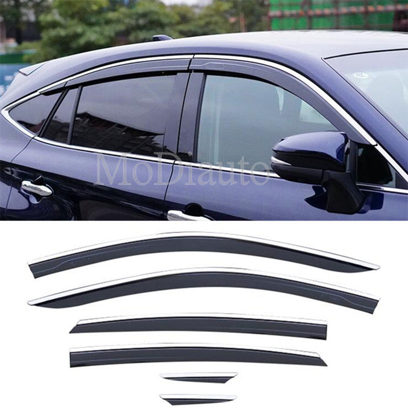 for Toyota Venza 2021-23 W/Chrome Window Visor Vent Shade Sun Rain Guard Cover6