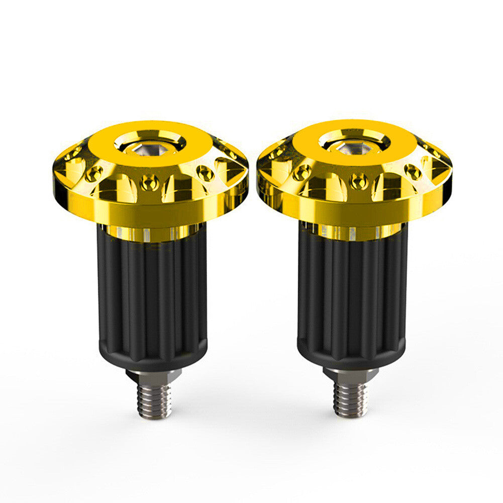 2x 7/8 Motor Dirt Bike Handlebar Grips Handle Bar End Cap Plugs Slider Gold