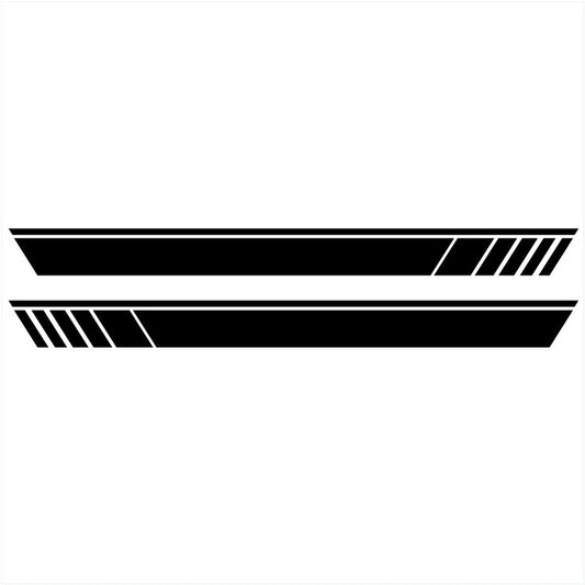 2x Car Truck Side Skirt Door Racing Graphic Vinyl Sticker Decal Stripe Accessory