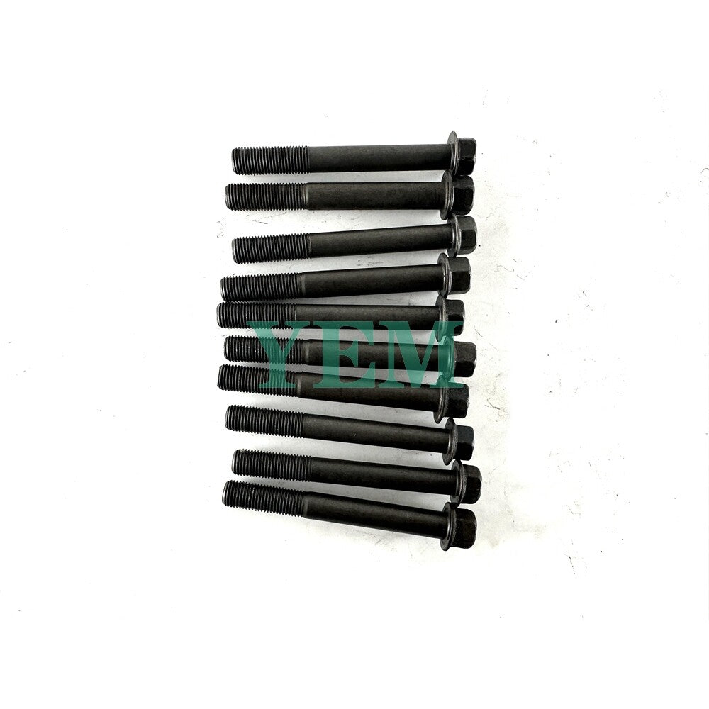 1 Set Engine Head Bolt 10pcs For Yanmar 2TNV70 Engine 2TNV70 Cylinder Head Bolt