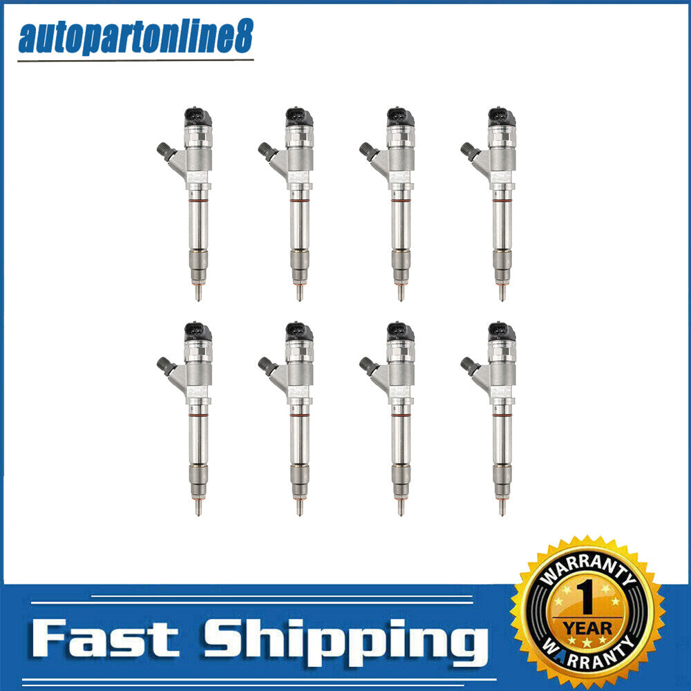 Set of 8 For 2004.5-2005 6.6L LLY GM for Chevrolet Duramax 97780144 Fuel Injectors
