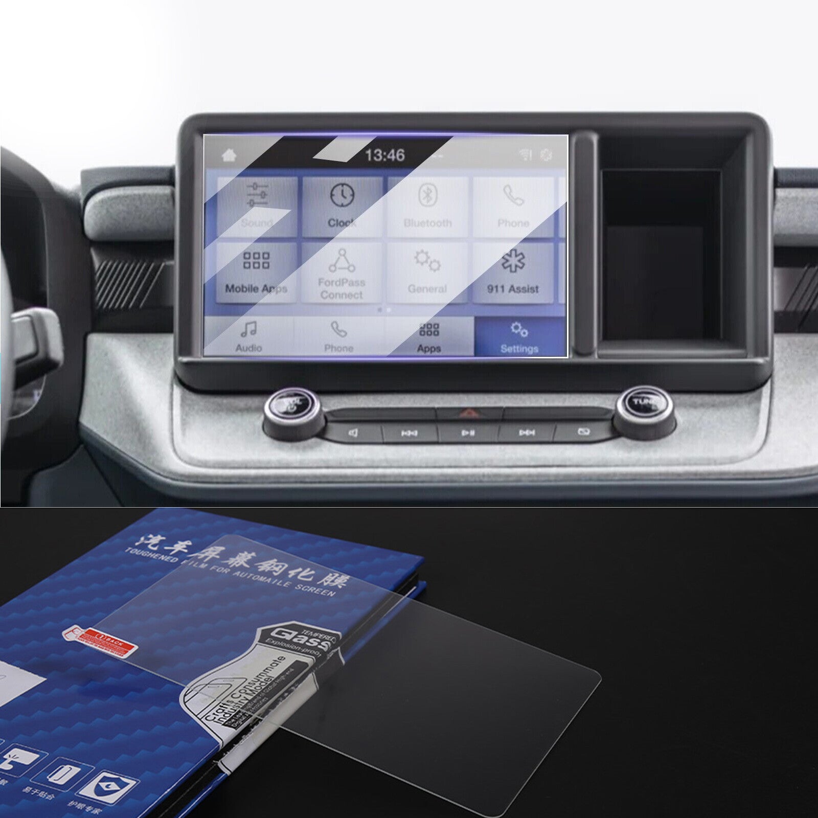 Car touchscreen protector for tempered glass, 8 inches, suitable for 2022-2024 Maverick. n