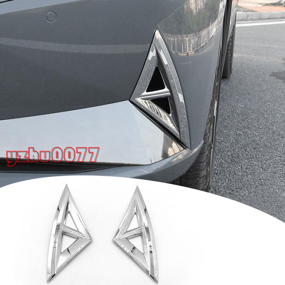 for Hyundai for Elantra 2021-2023 ABS Chrome Front Bumper Side Vent Cover Trim Decor
