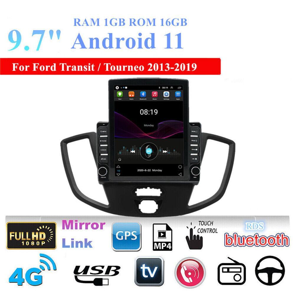 Radio, GPS, FM, 9.7-inch Android 11.0 Stereo for 2013-2019 Transit Tourneo Custom-- n