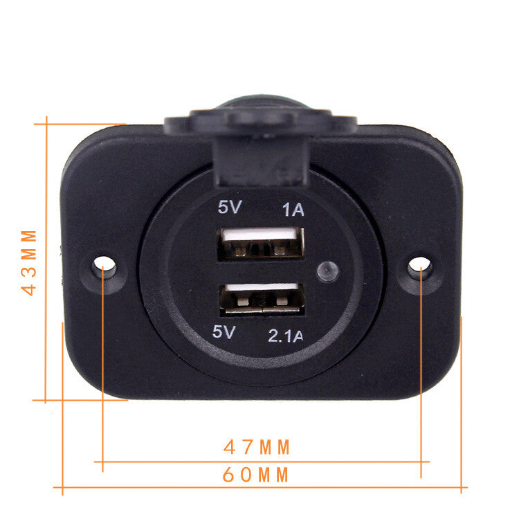 Car Phone for Charger Socket Cigarette Lighter Outlet Power Adapter Dual USB Ports