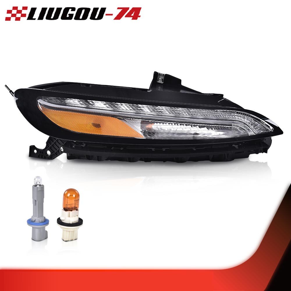 White LED DRL Parking Light Signal Passenger Side Fits 2014-18 for Jeep Cherokee - v
