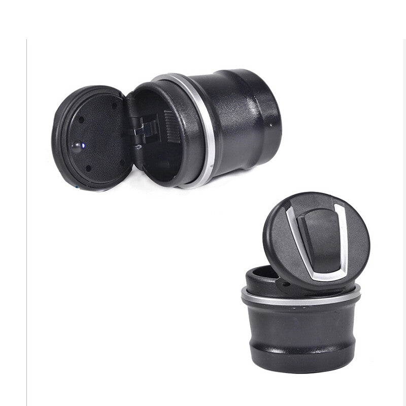 Portable ashtray cup holder for cars, installation and storage tool, cigarette smoke remover with LED - n