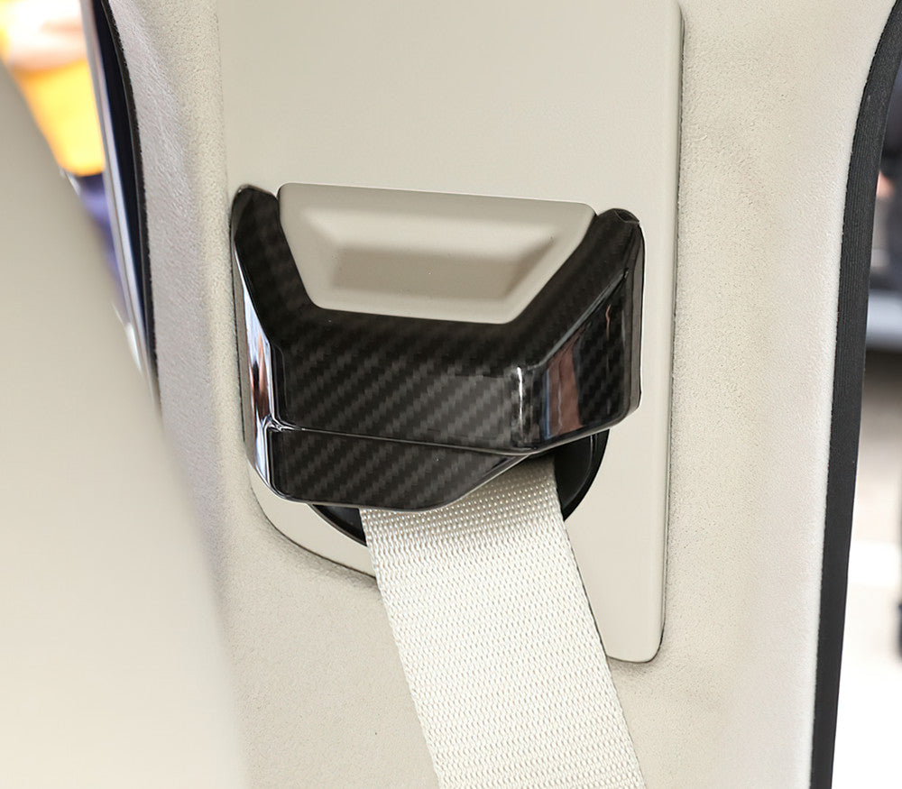For 19-23 for Benz G-Class W464 G63 Carbon fiber ABS Seatbelt Hole Panel Cover Trim n