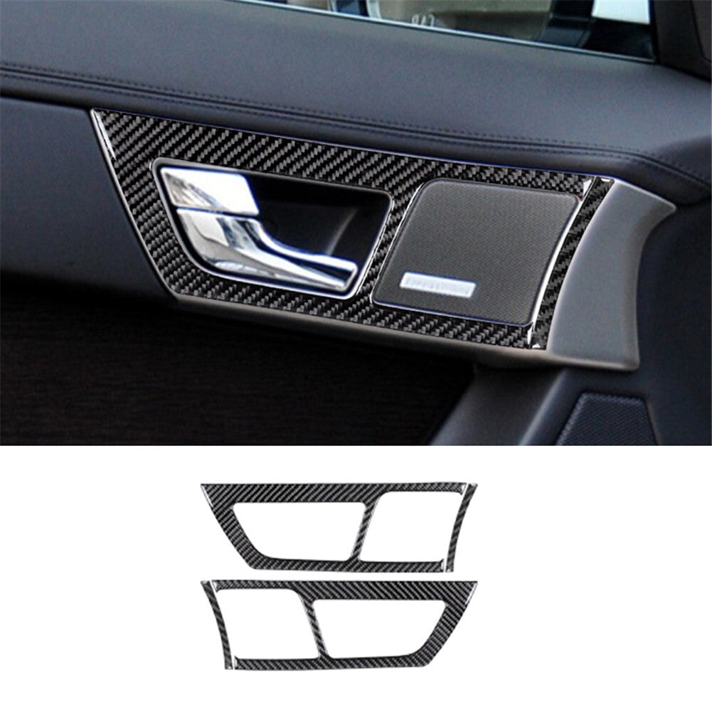 3x Red Carbon Fiber Interior CD Console Cover Trim for Subaru Forester 2009-2013 v