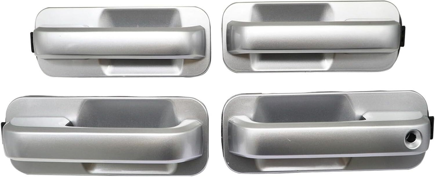 for Ford F150 2015-2020 Ingot Silver Door Handles Front Rear 4 Pcs
