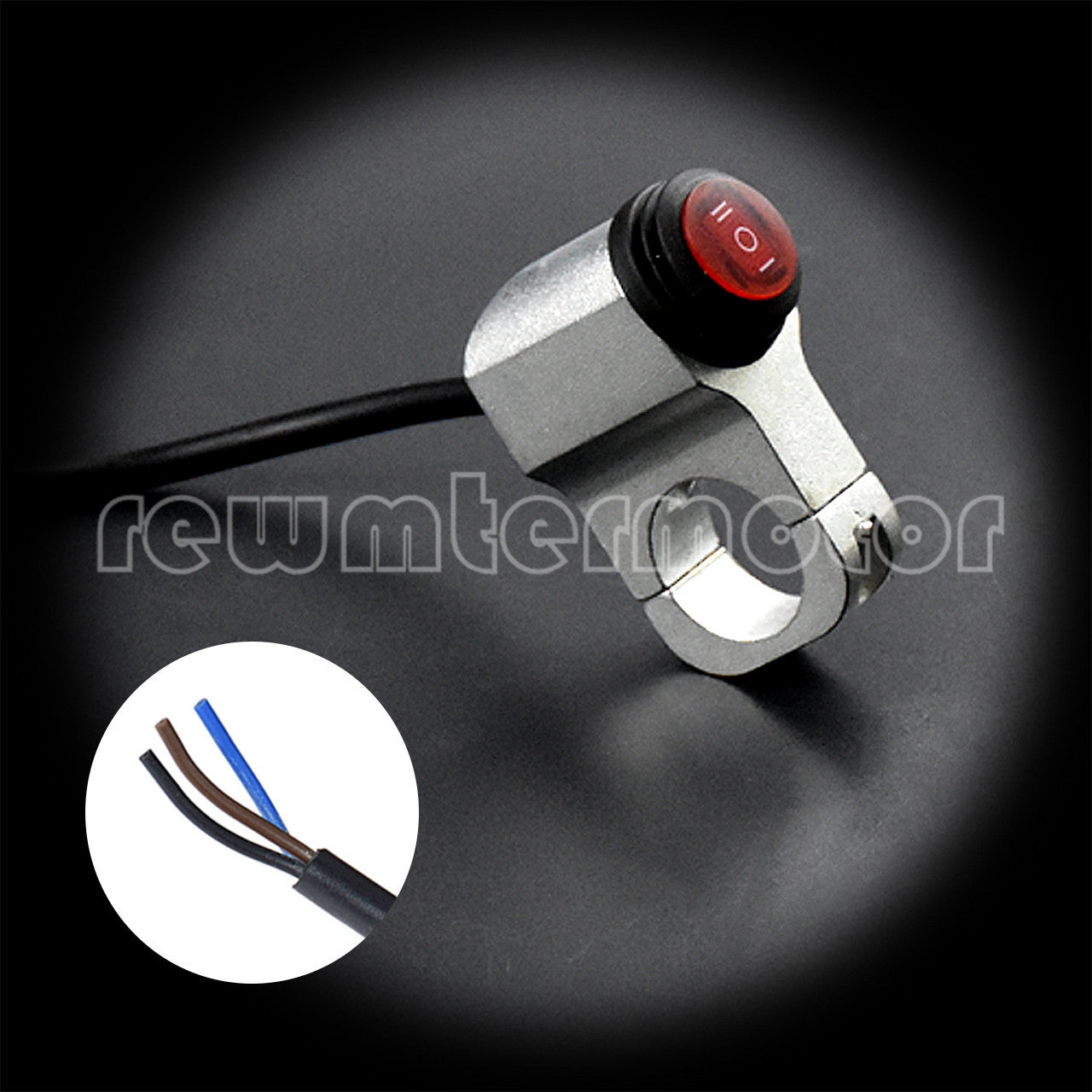 7/8'' Motorcycle Handlebar Headlight Light Switch On Off On Waterproof Chrome Q