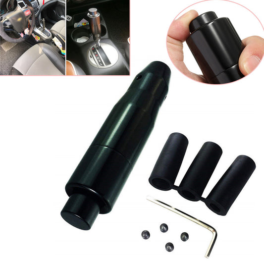 Sturdy black aluminum alloy universal automotive automatic gear shift knob shifter lever n