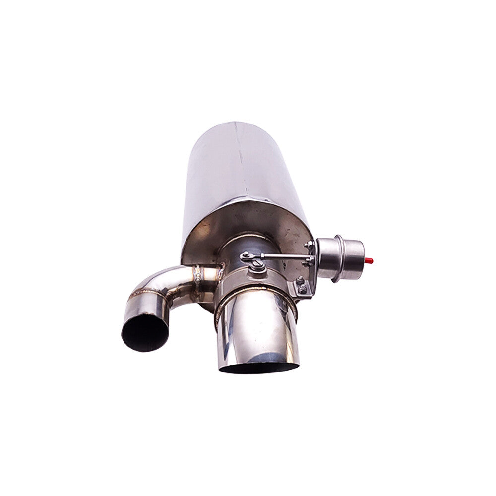 1x 3 Adjust The Sound Muffler W/ Exhaust Valve Dual Outlet 8 Body 680mm Long