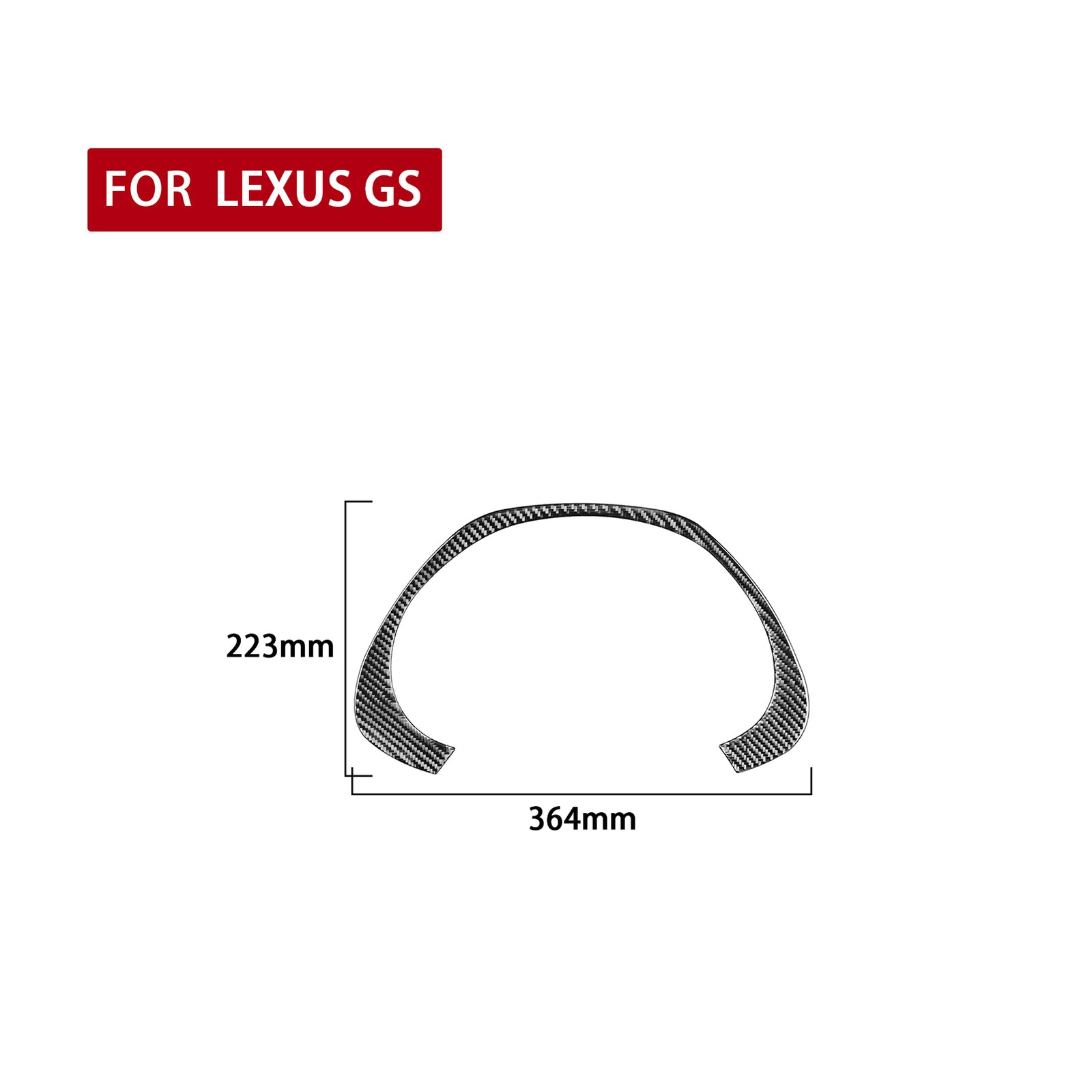 Carbon Fiber Interior Speedometer Cover Trim for Lexus GS300/350/430/450h/460