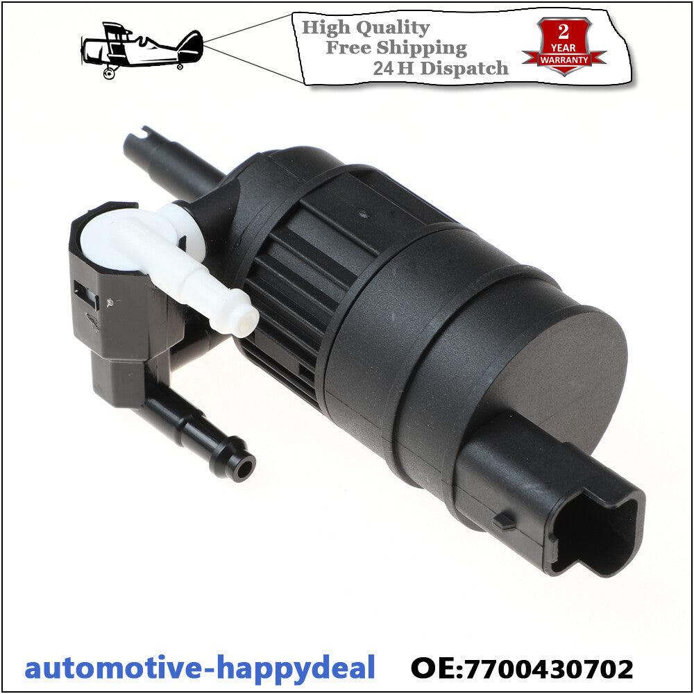 for RENAULT CLIO MK2 1998-2016 WINDSCREEN WASHER PUMP FRONT  REAR TWIN OUTLET
