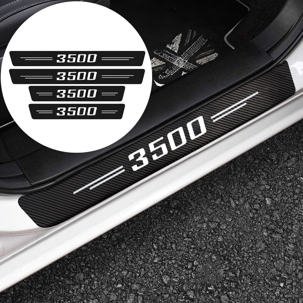 4PCS for Chevy Silverado 3500 Cab White Door Sill Plate Step Threshold Protector