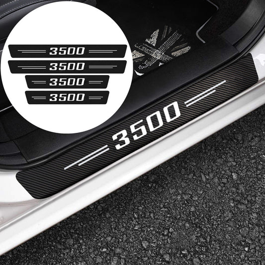4PCS for Chevy Silverado 3500 Cab White Door Sill Plate Step Threshold Protector